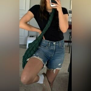 Puffy Green Crossbody Bag